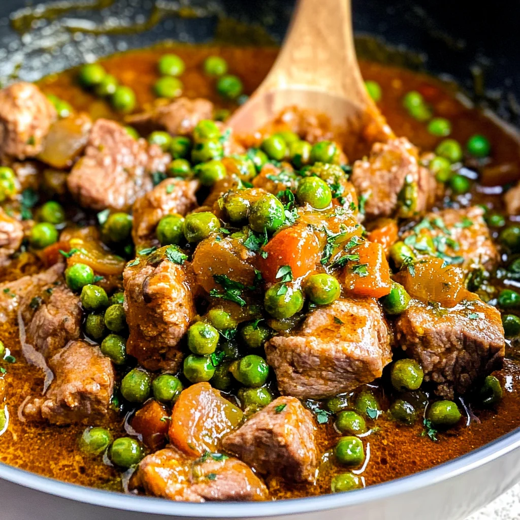 Recipe preparation for Peas Beef Stew