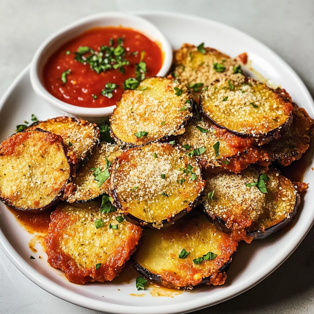 Recipe preparation for Deep-Fried Eggplant Parmesan