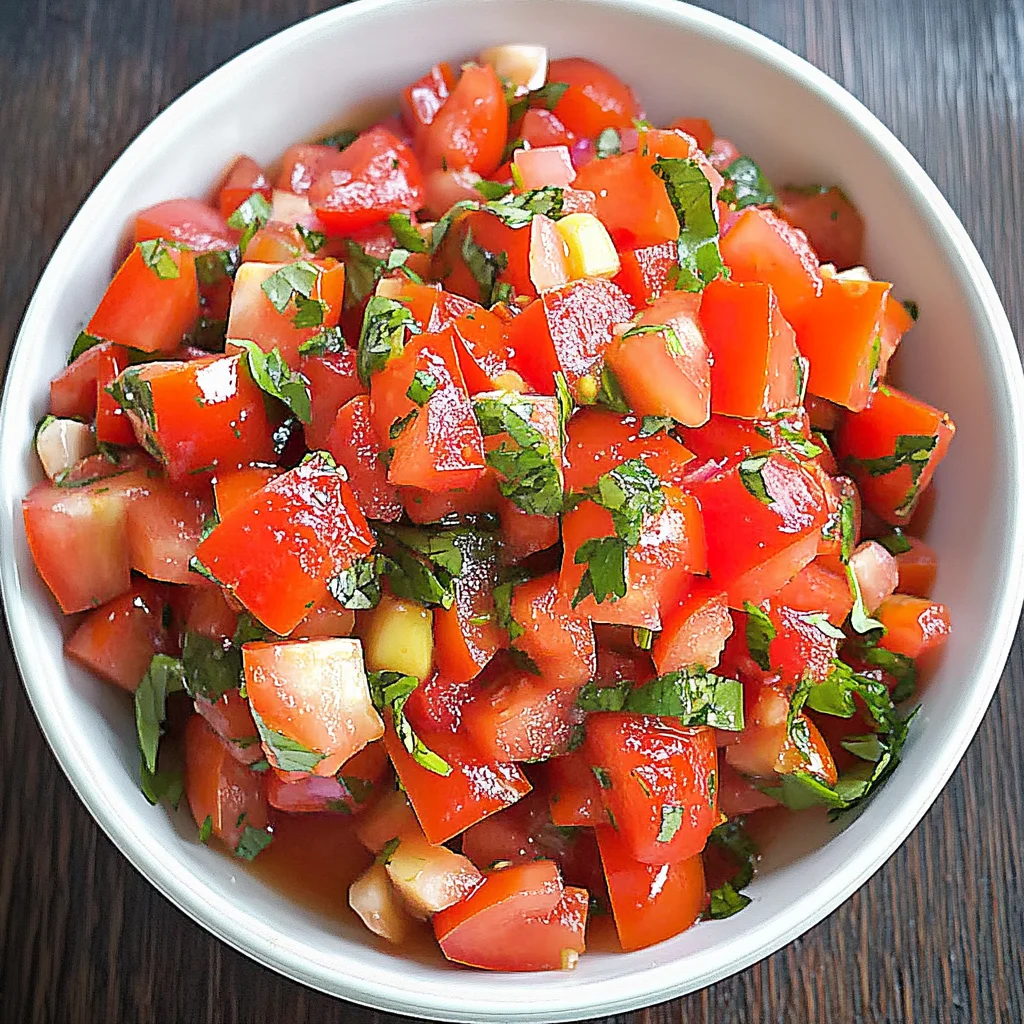 Recipe preparation for Salsa Recipe with Fresh Tomatoes