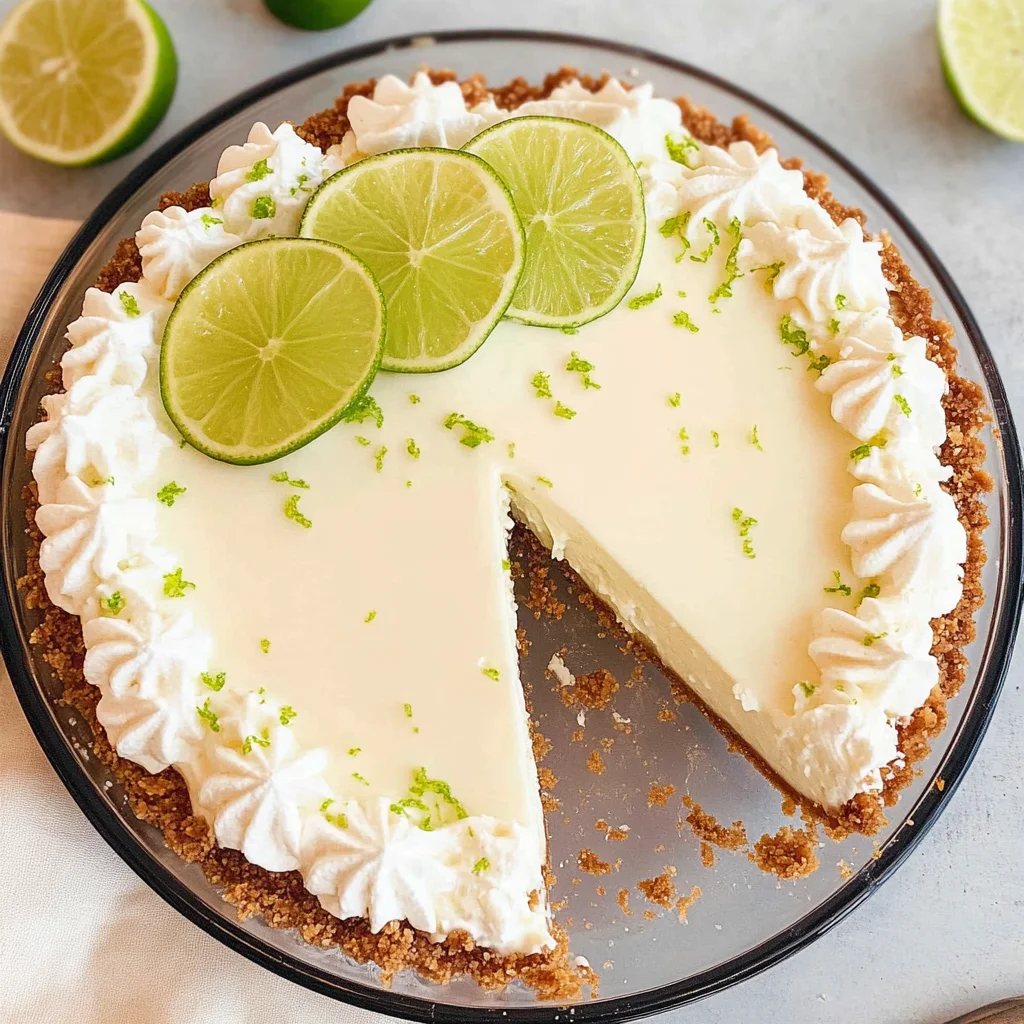 Recipe preparation for No-Bake Key Lime Pie