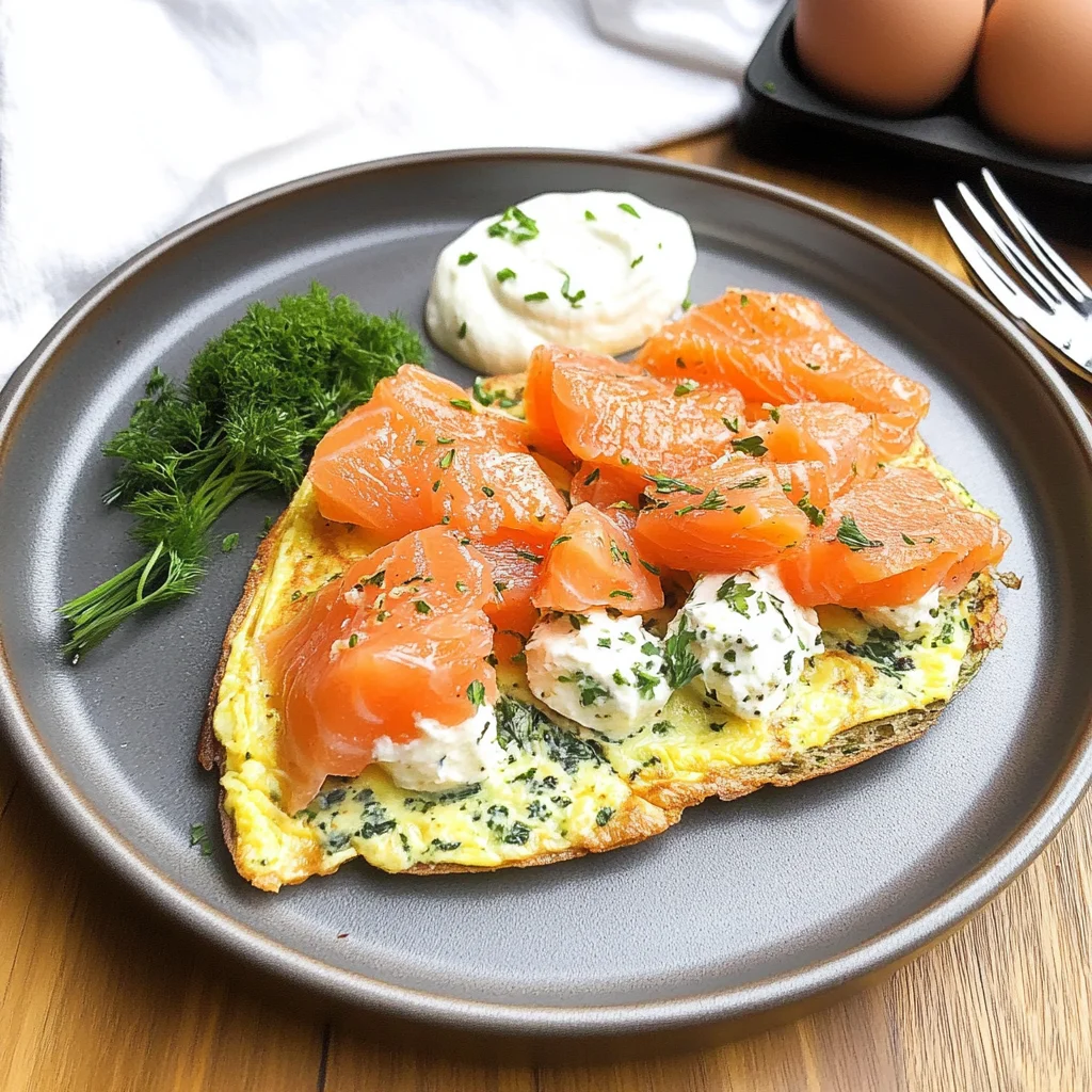 Recipe preparation for Simple Salmon Omelette