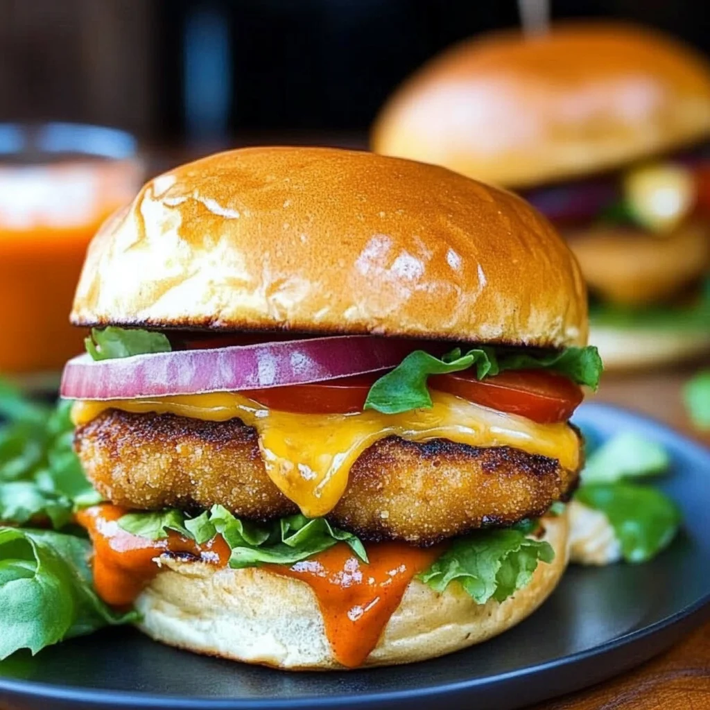 Recipe preparation for Cheesy Cheese Vegan Burger