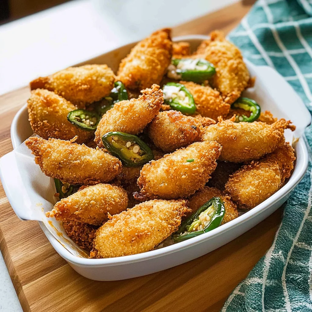 Recipe preparation for crispy jalapeno popper dip bites