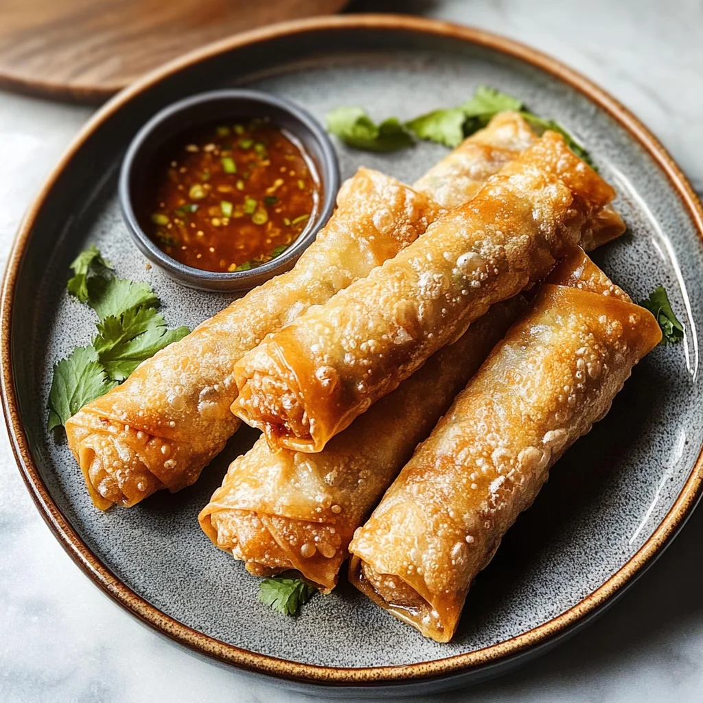 Recipe preparation for Walnut Spring Rolls