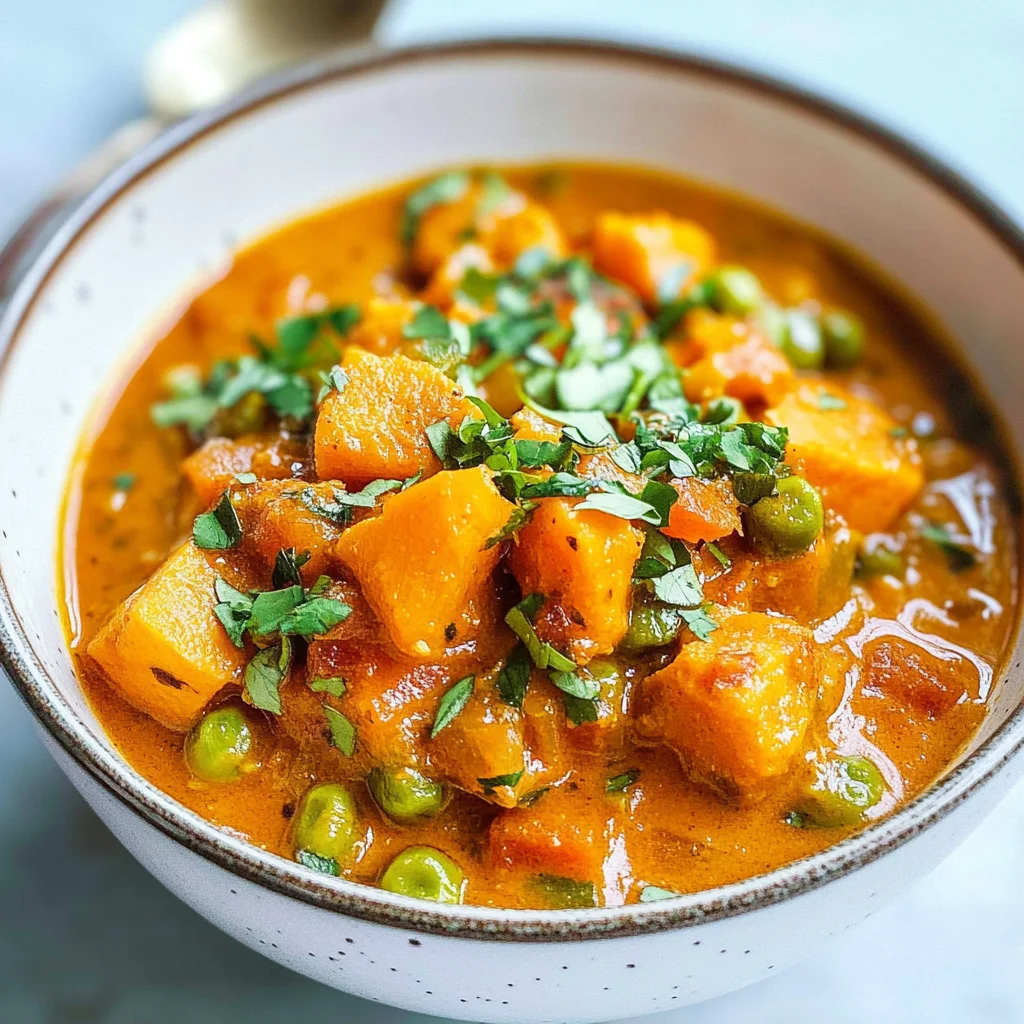 Recipe preparation for Quick Sweet Potato Vegetable Curry
