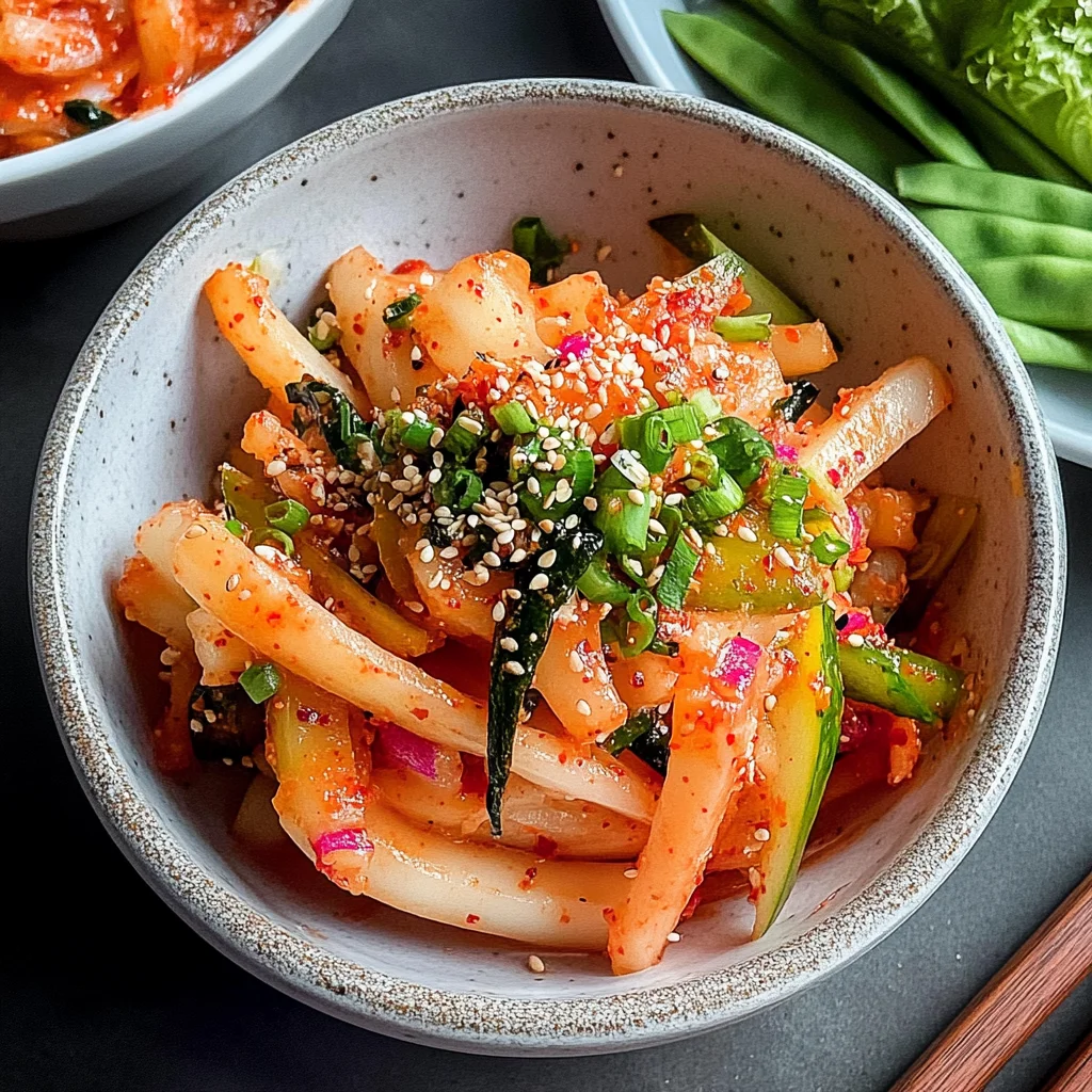 Recipe preparation for Spicy Korean Pickled Radishes