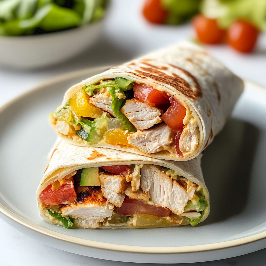Recipe preparation for Grilled chicken Wrap
