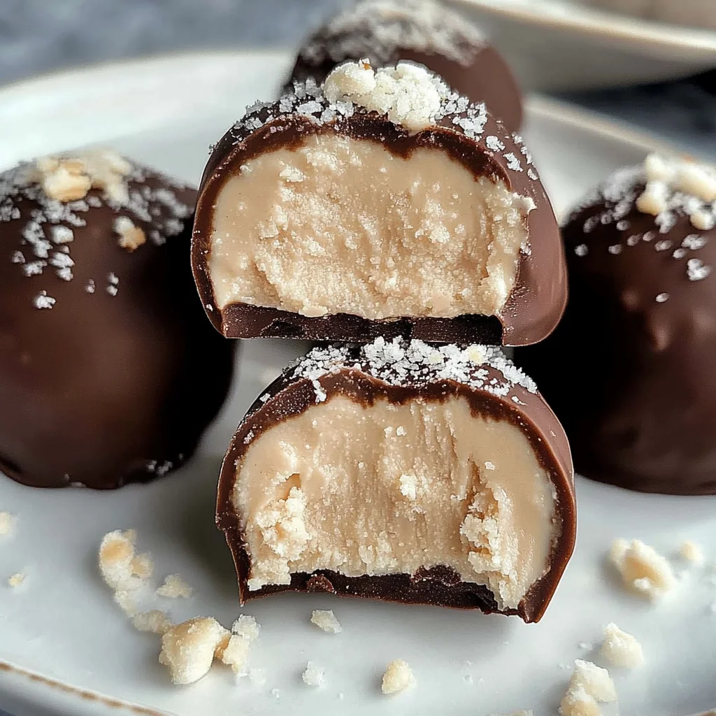 Recipe preparation for Healthy Frozen Peanut Butter Greek Yogurt Bites