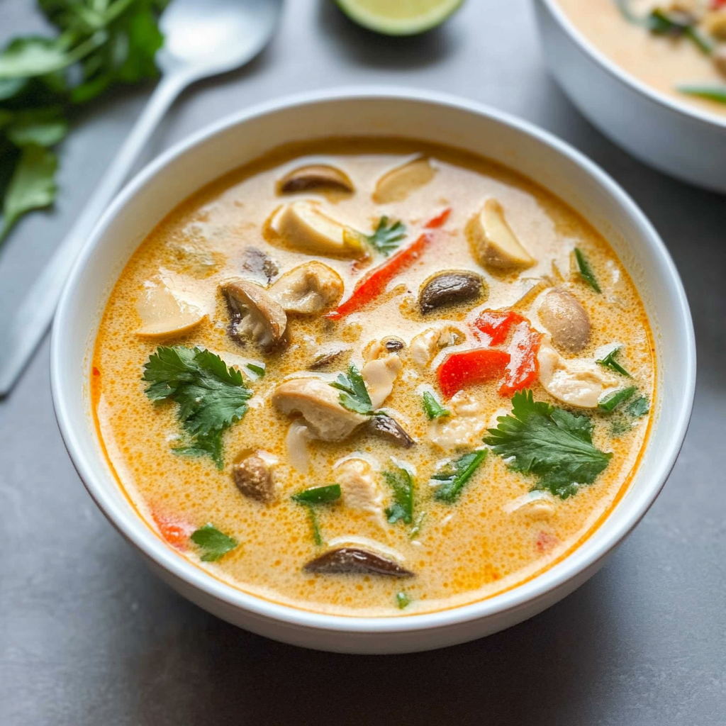 Recipe preparation for Thai Coconut soup
