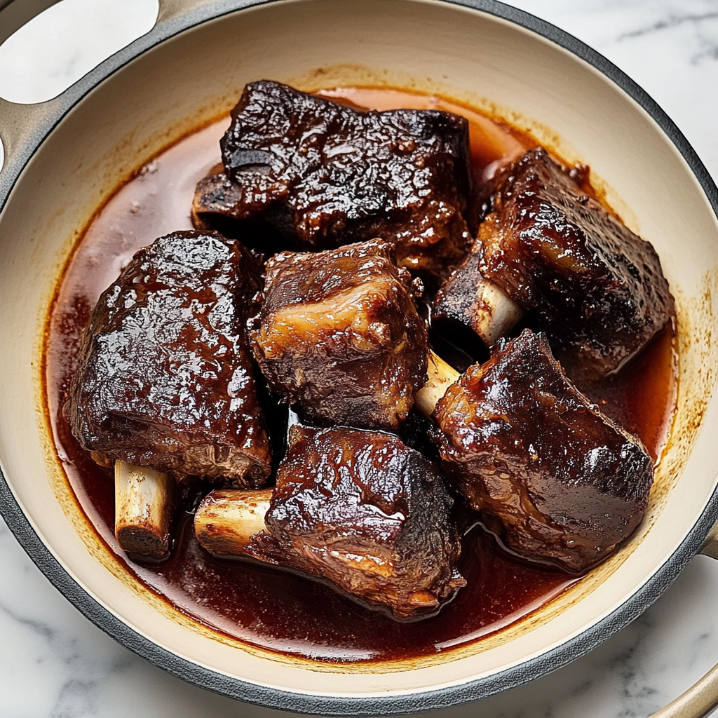 Recipe preparation for Easy Beef Short Ribs in a Crock Pot