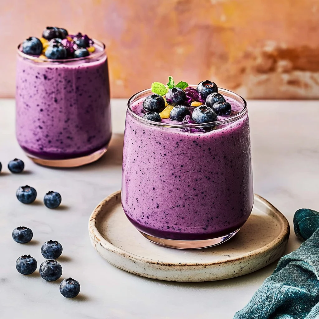 Recipe preparation for Lemon-Blueberry Smoothie