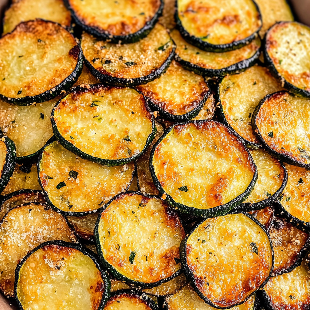 Recipe preparation for Crispy Air Fryer Zucchini Chips