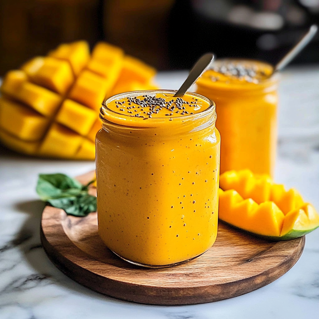 Recipe preparation for Mango Smoothie