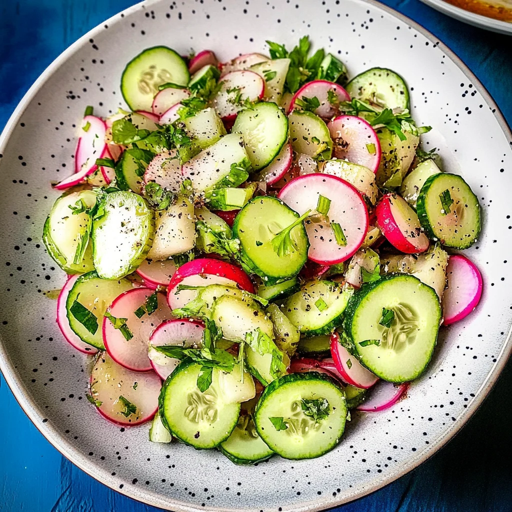Recipe preparation for Cucumber Radish Salad