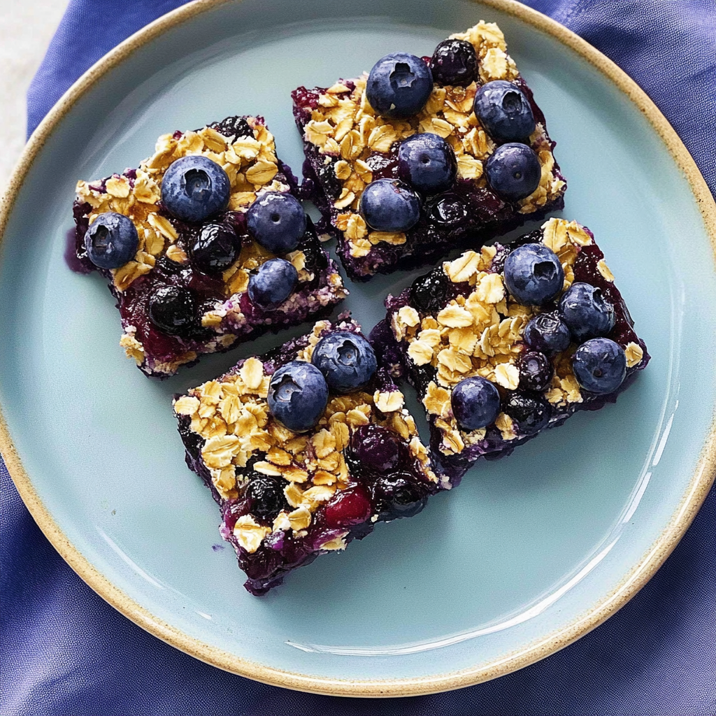 Recipe preparation for Blueberry Oatmeal Bars