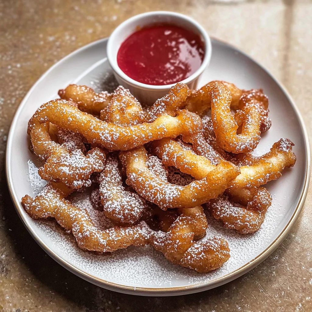 Recipe preparation for Crispy Funnel Cake Sticks