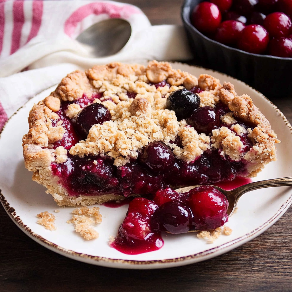 Recipe preparation for Cherry Crumble
