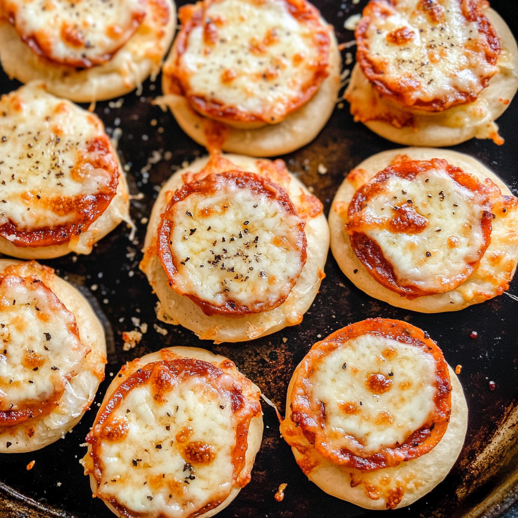 Recipe preparation for homemade pizza bagel bites