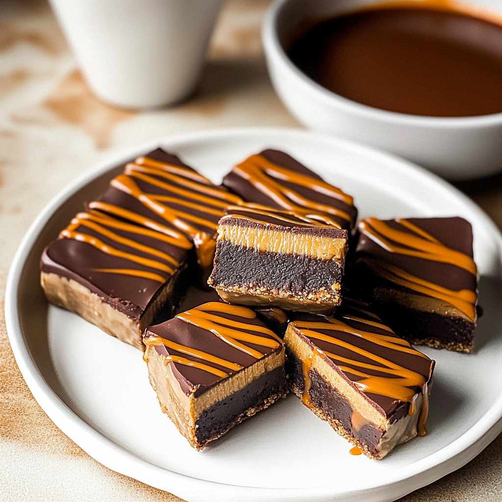 Recipe preparation for Vegan Chocolate Salted Caramel Protein Bars