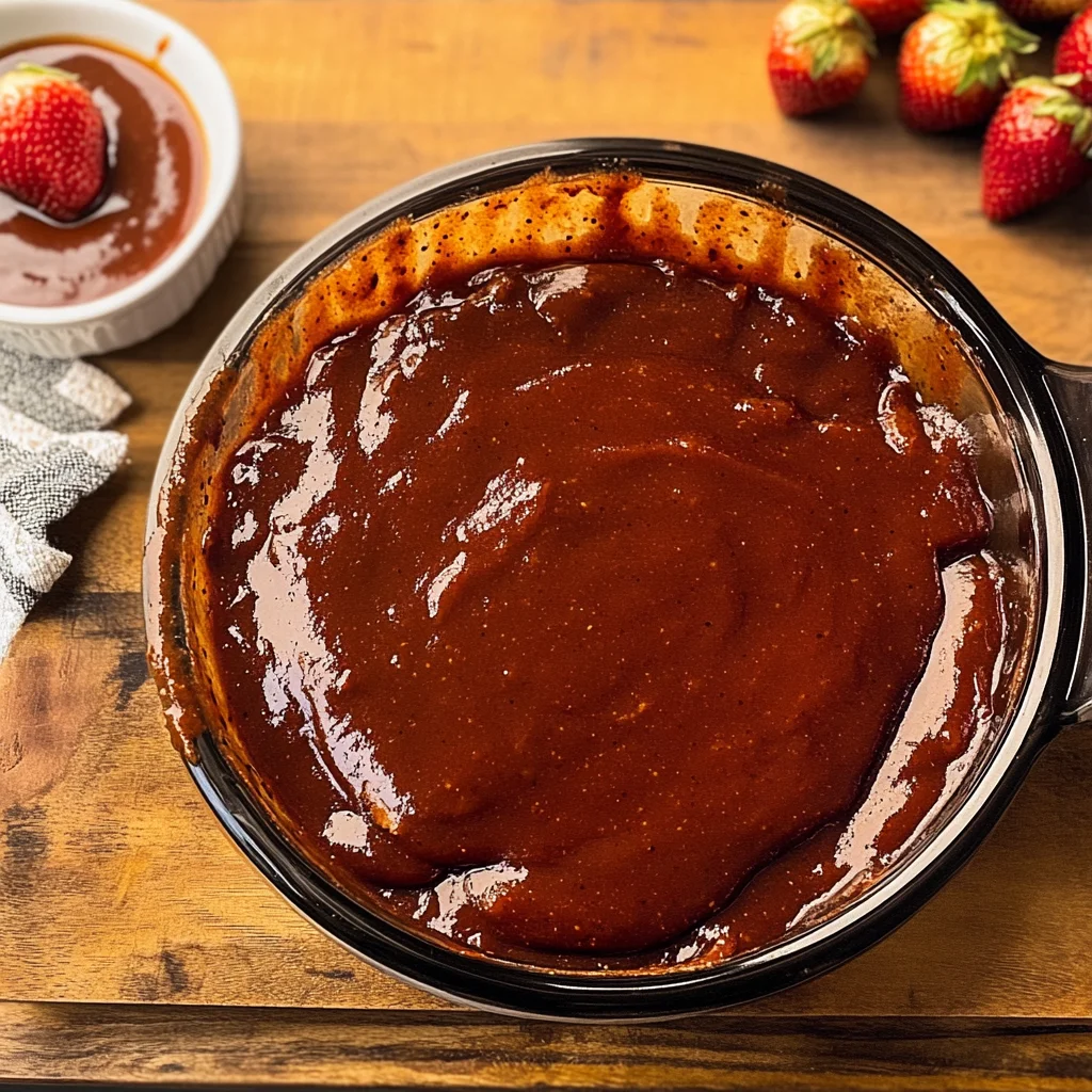 Recipe preparation for Strawberry Jalapeno Bourbon BBQ Sauce