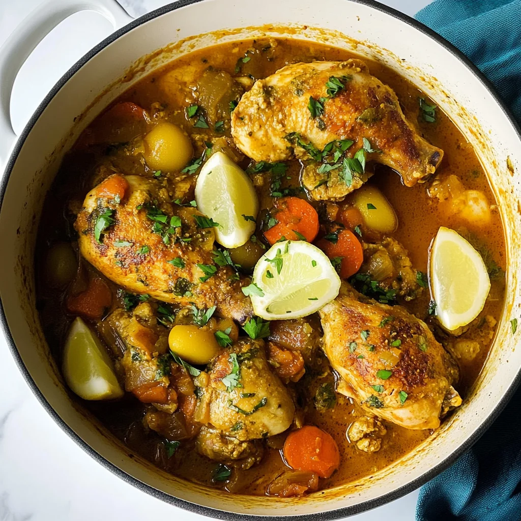 Recipe preparation for Moroccan Chicken Stew