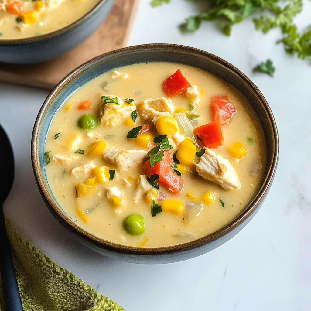 Recipe preparation for Crockpot Chicken Corn Chowder