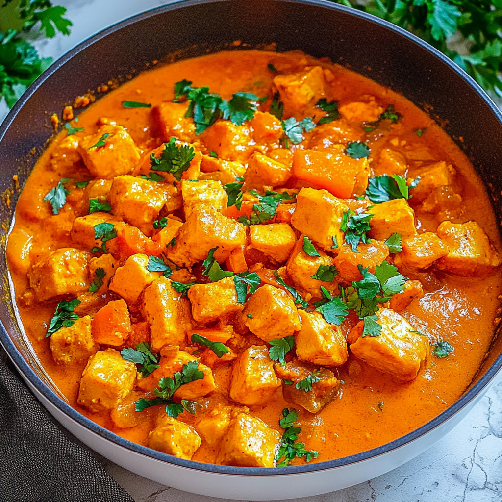 Recipe preparation for Chicken Sweet Potato Curry