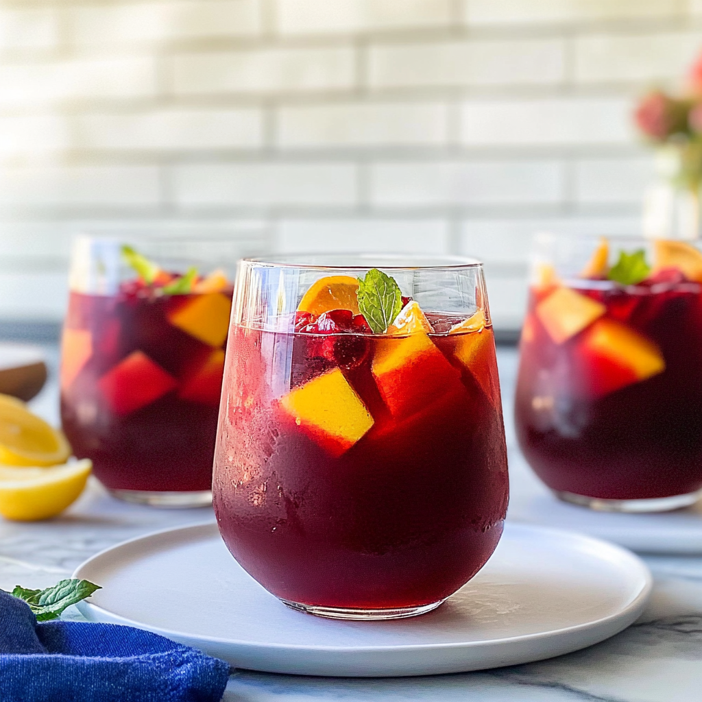 Recipe preparation for Red Wine Sangria Recipe