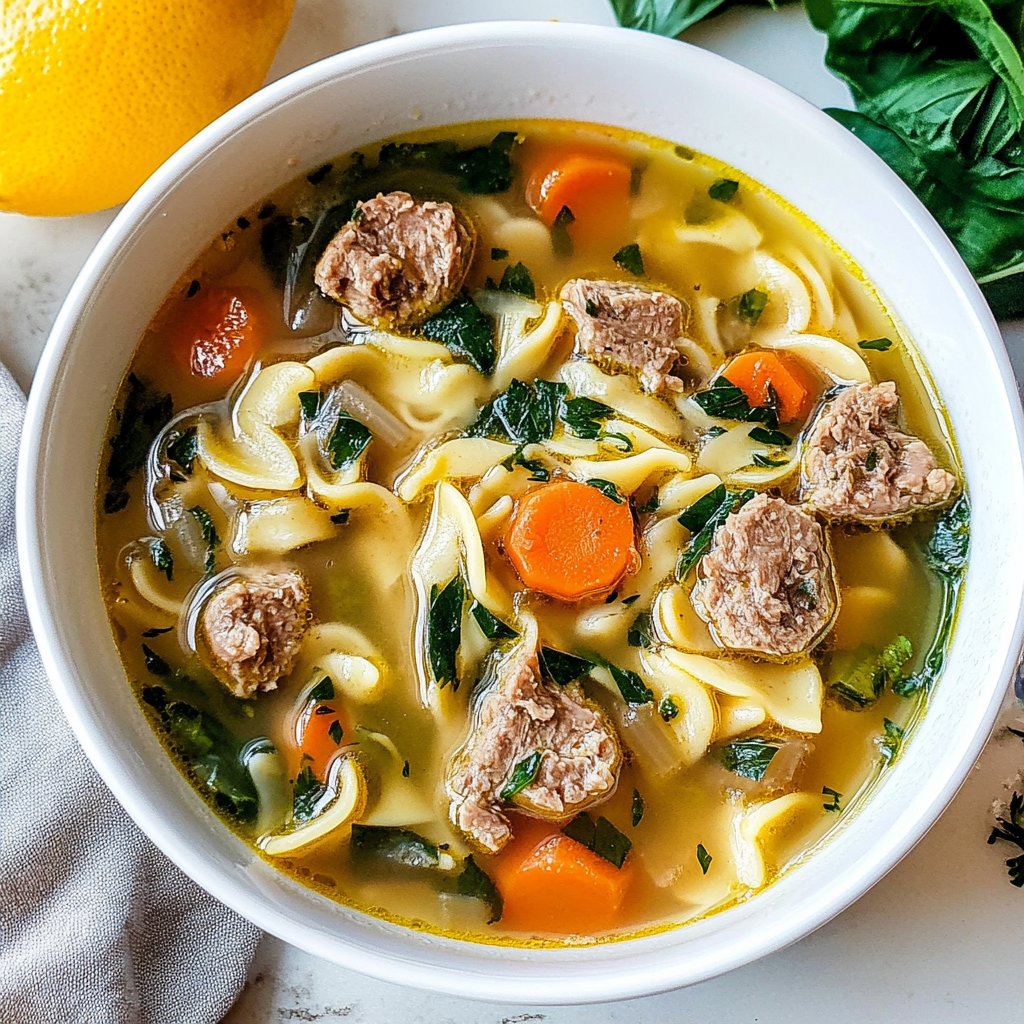 Recipe preparation for Italian Wedding Soup