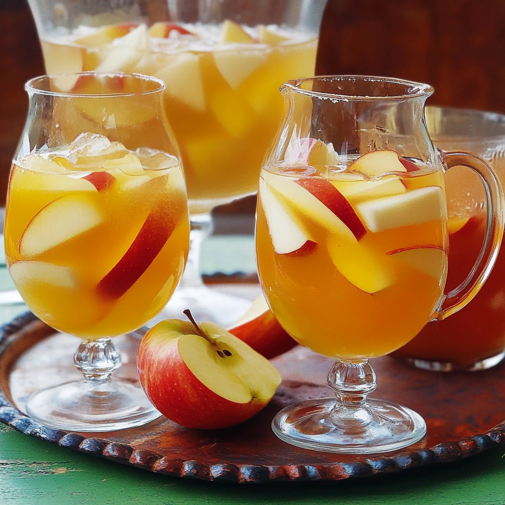 Recipe preparation for Apple Cider Fall Sangrias