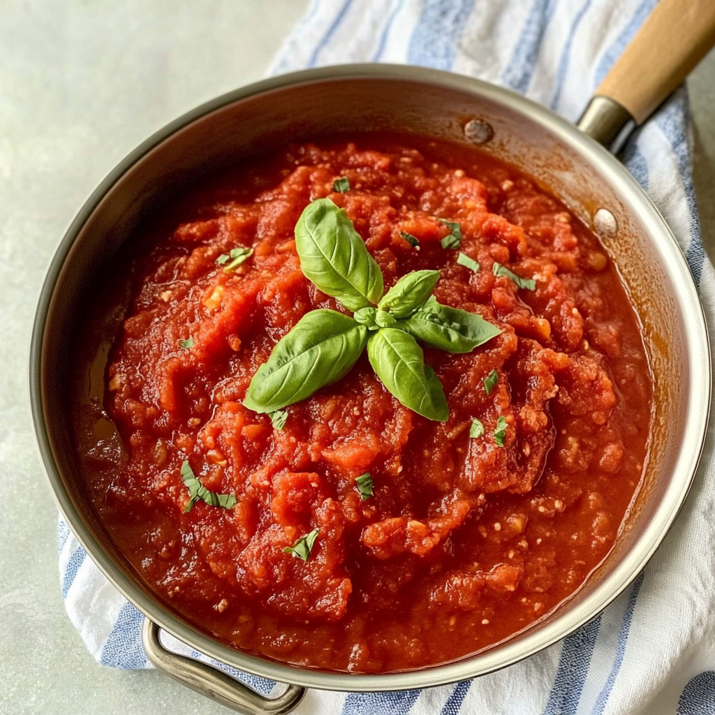 Recipe preparation for Authentic Quick Italian Tomato Sauce
