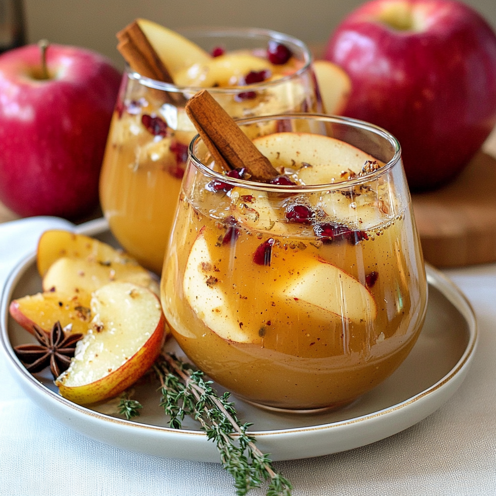 Recipe preparation for Apple Cider White Wine Sangria