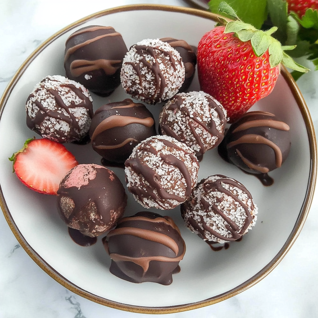Recipe preparation for Strawberry Cheesecake Truffle Bombs