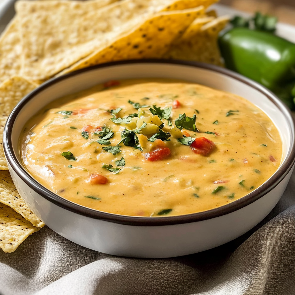 Recipe preparation for Creamy Rotel Ranch Queso Recipe
