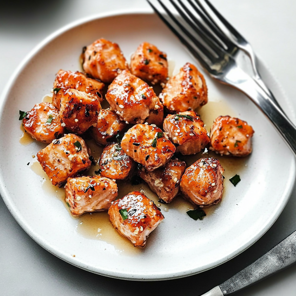 Recipe preparation for Crispy Bang Bang Salmon Bites