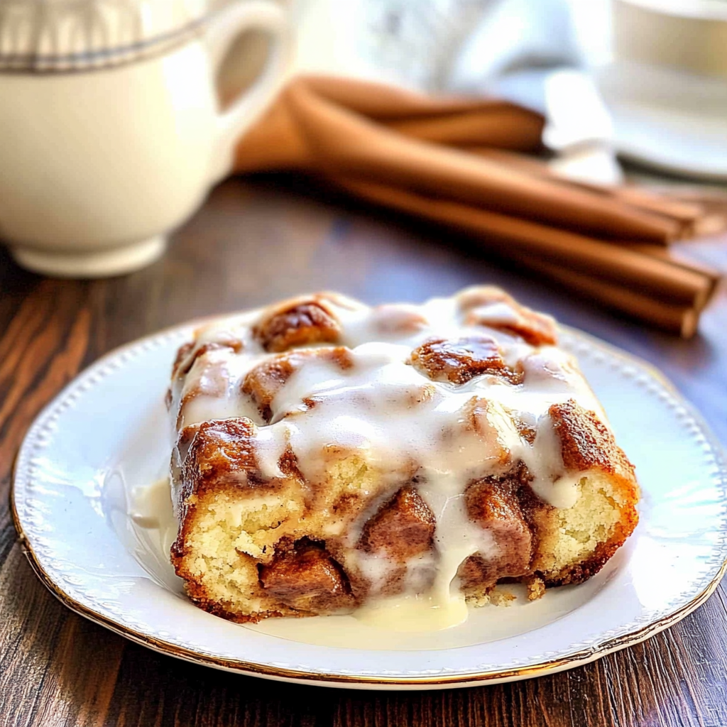 Recipe preparation for Cinnamon Roll Casserole