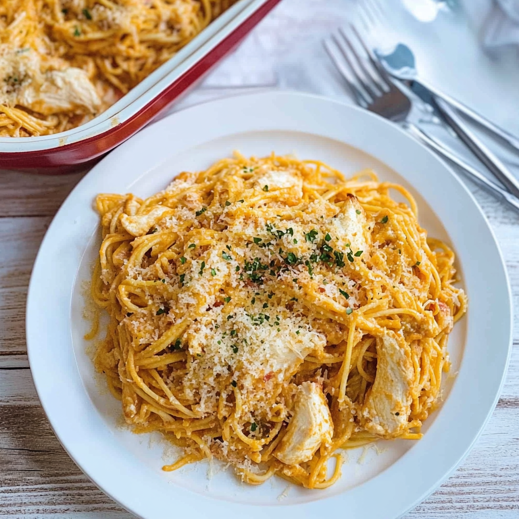 Recipe preparation for Monterey Chicken Spaghetti