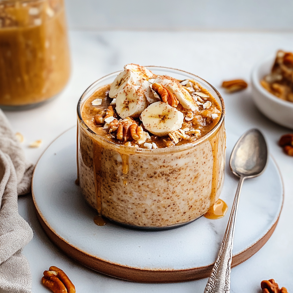 Recipe preparation for Pumpkin-Spice Latte Overnight Oats