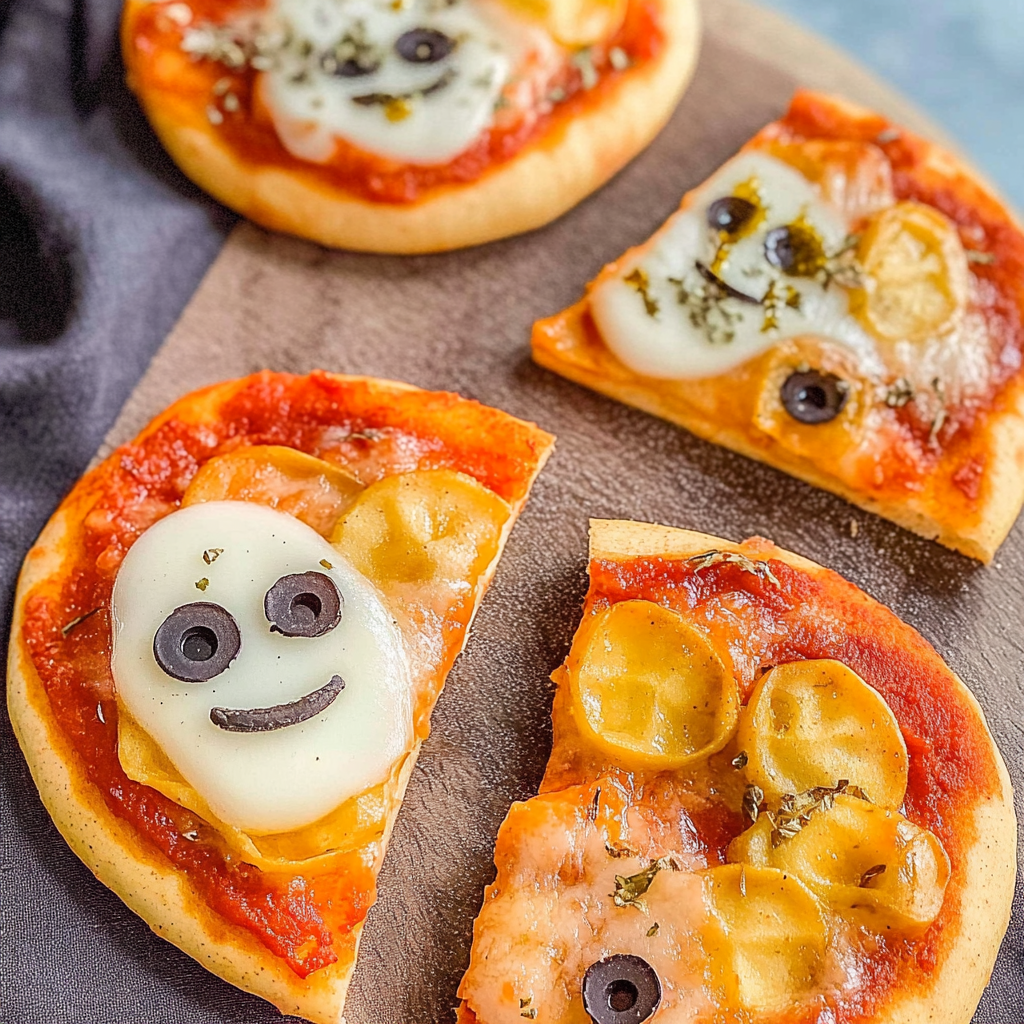 Recipe preparation for Ghost Pizza Bagels
