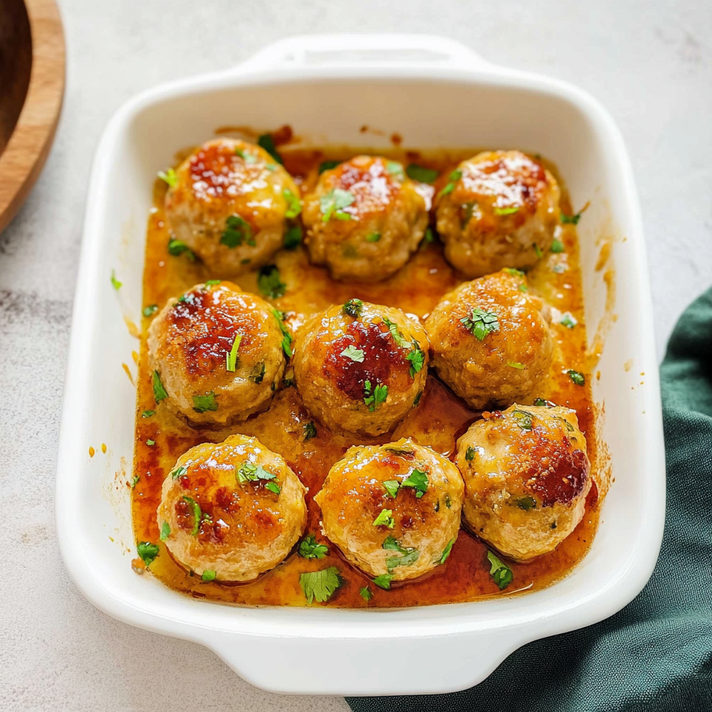Recipe preparation for Thai Baked Chicken Meatballs