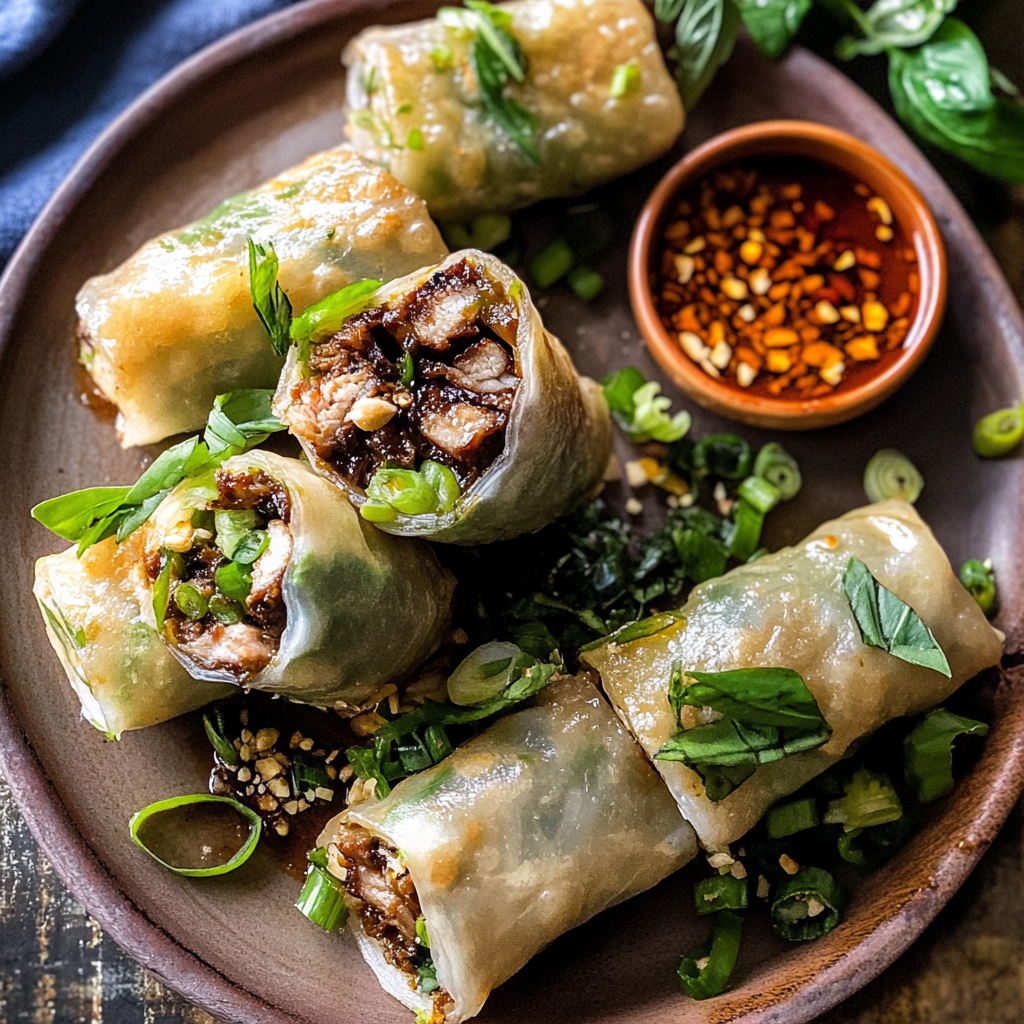 Recipe preparation for Quick and Delicious 20 Minute Thai Basil Beef Rolls