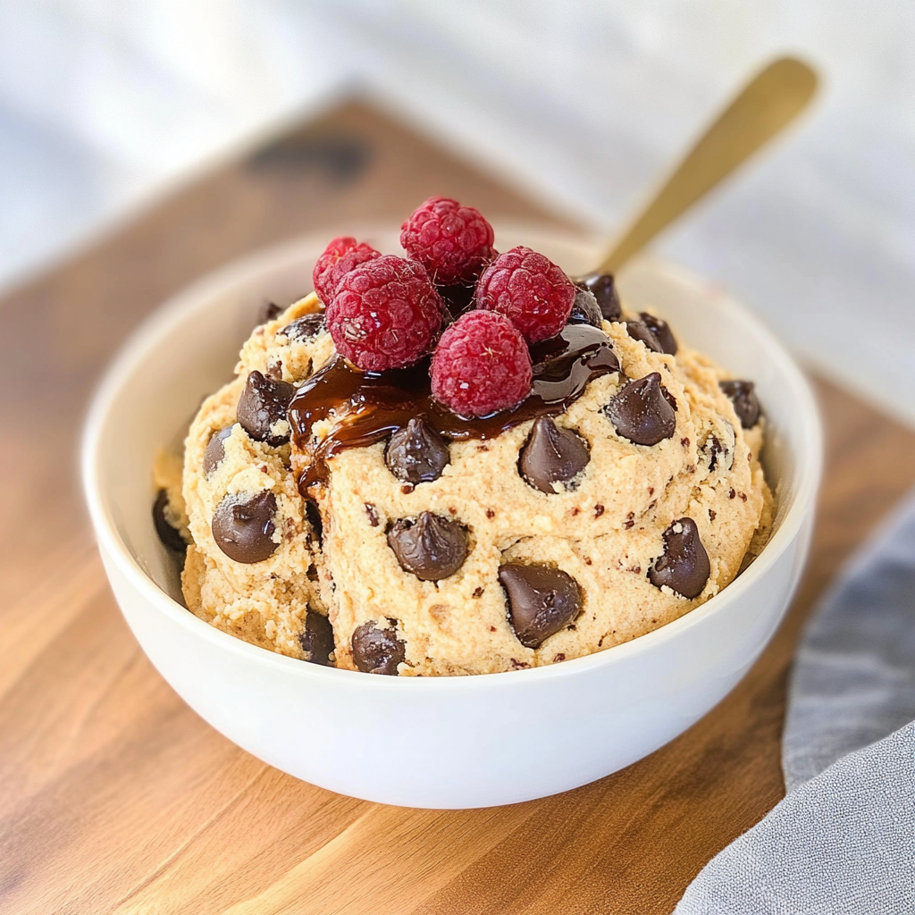 Recipe preparation for Greek Yogurt Cookie Dough