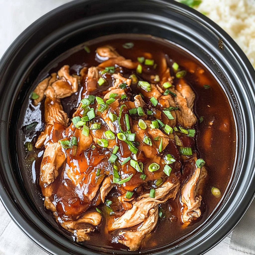 Recipe preparation for Crockpot Bourbon Chicken