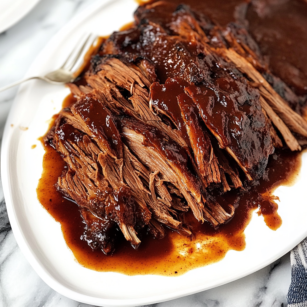 Recipe preparation for Slow Cooker BBQ Beef Brisket