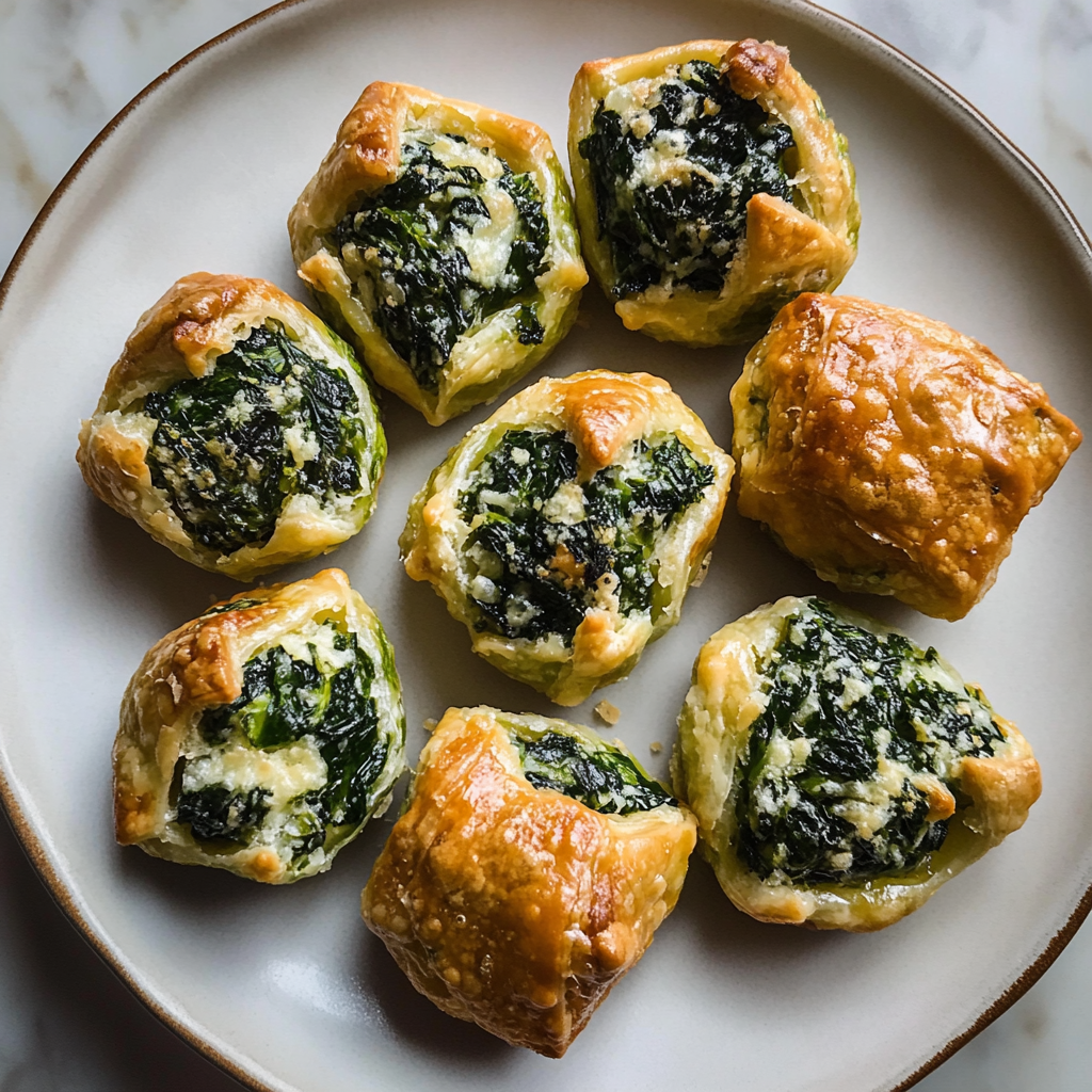 Recipe preparation for Spinach Puffs