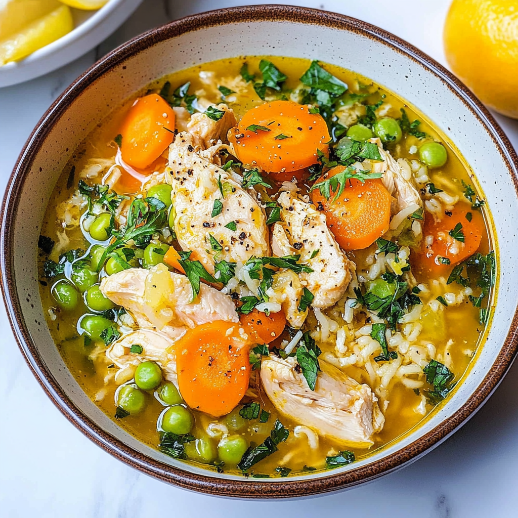 Recipe preparation for Simple Lemony Chicken Soup with Spring Veggies