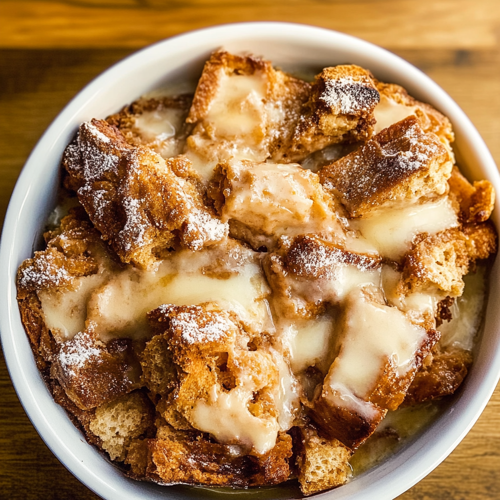 Recipe preparation for Bread Pudding
