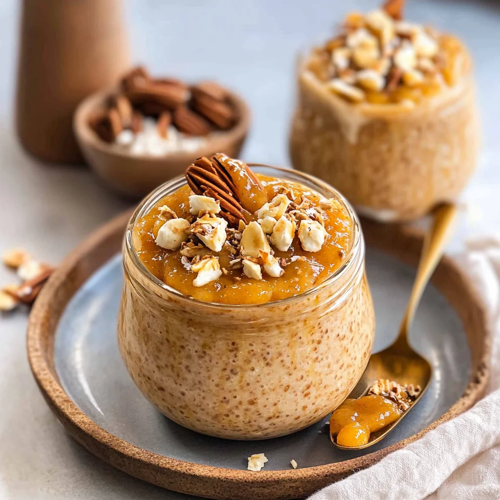 Recipe preparation for pumpkin spice overnight oats