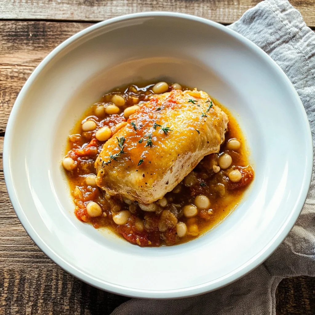 Recipe preparation for creamy tuscan chicken with white beans