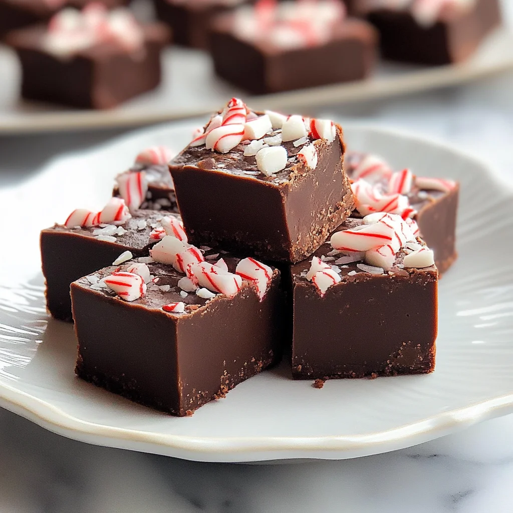 Recipe preparation for chocolate peppermint fudge